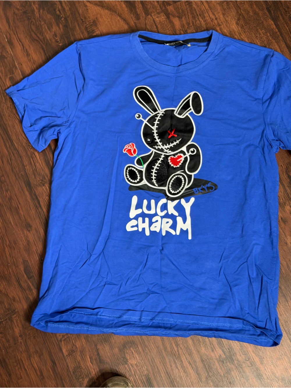 Lucky Brand Boys Blue 'Lucky Charm' Bunny Graphic Tee